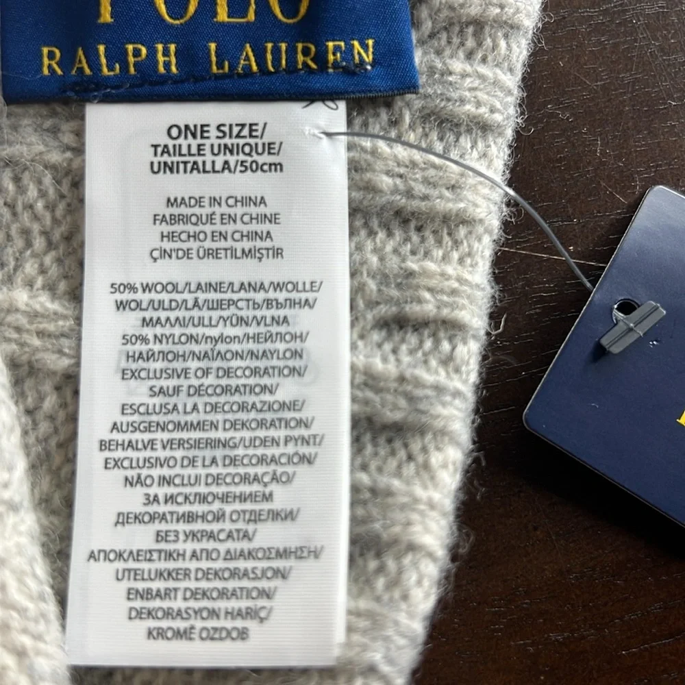 Polo Ralph Lauren Men's Signature Merino Cuffed Beanie - Picture 6 of 9